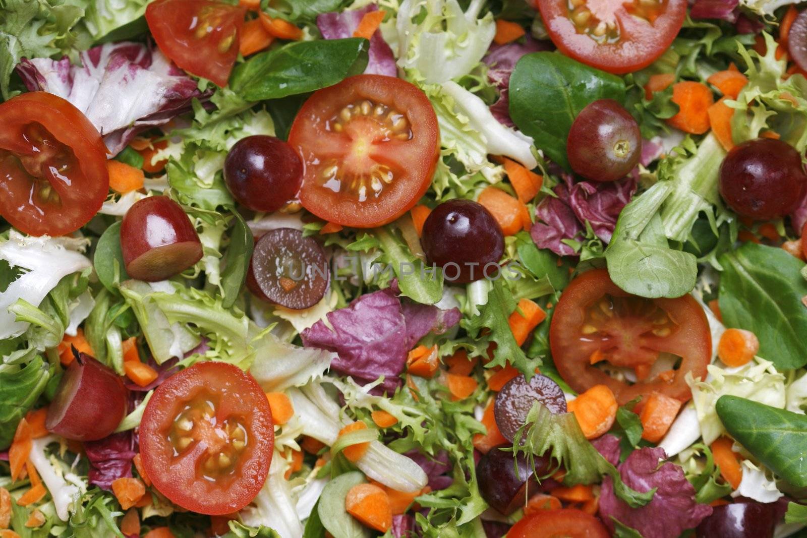 Delicious fresh and healthy salad - perfect as a food related background