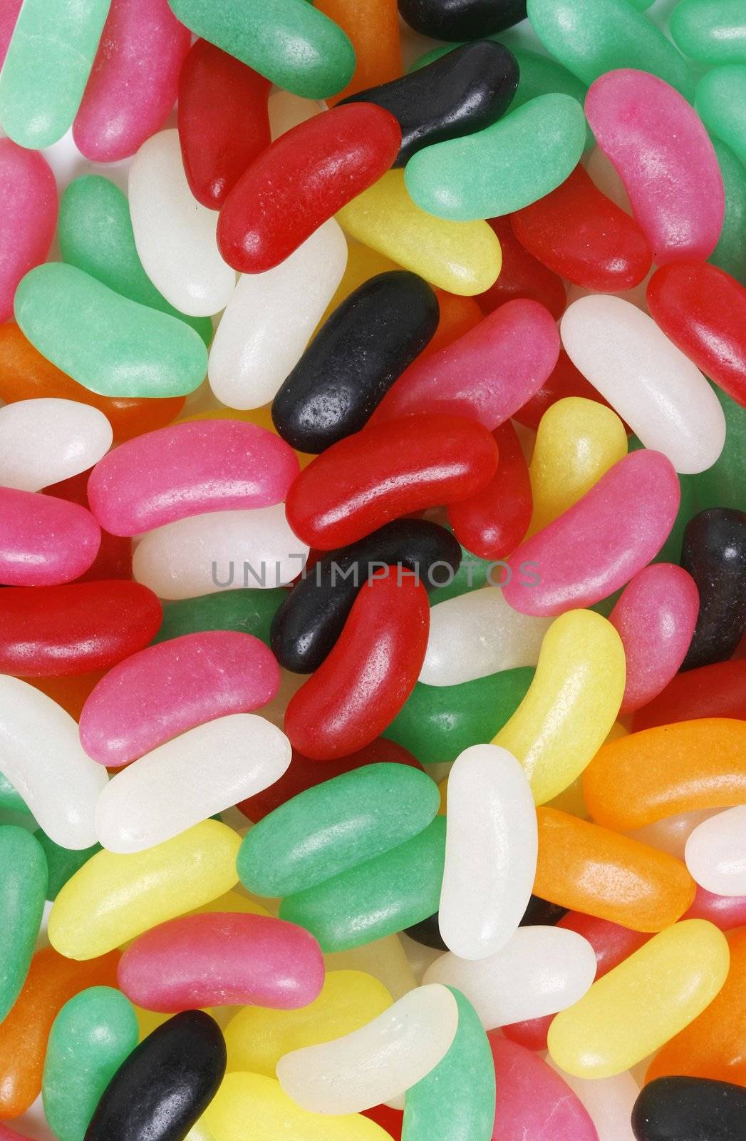 Multi colored jelly beans background