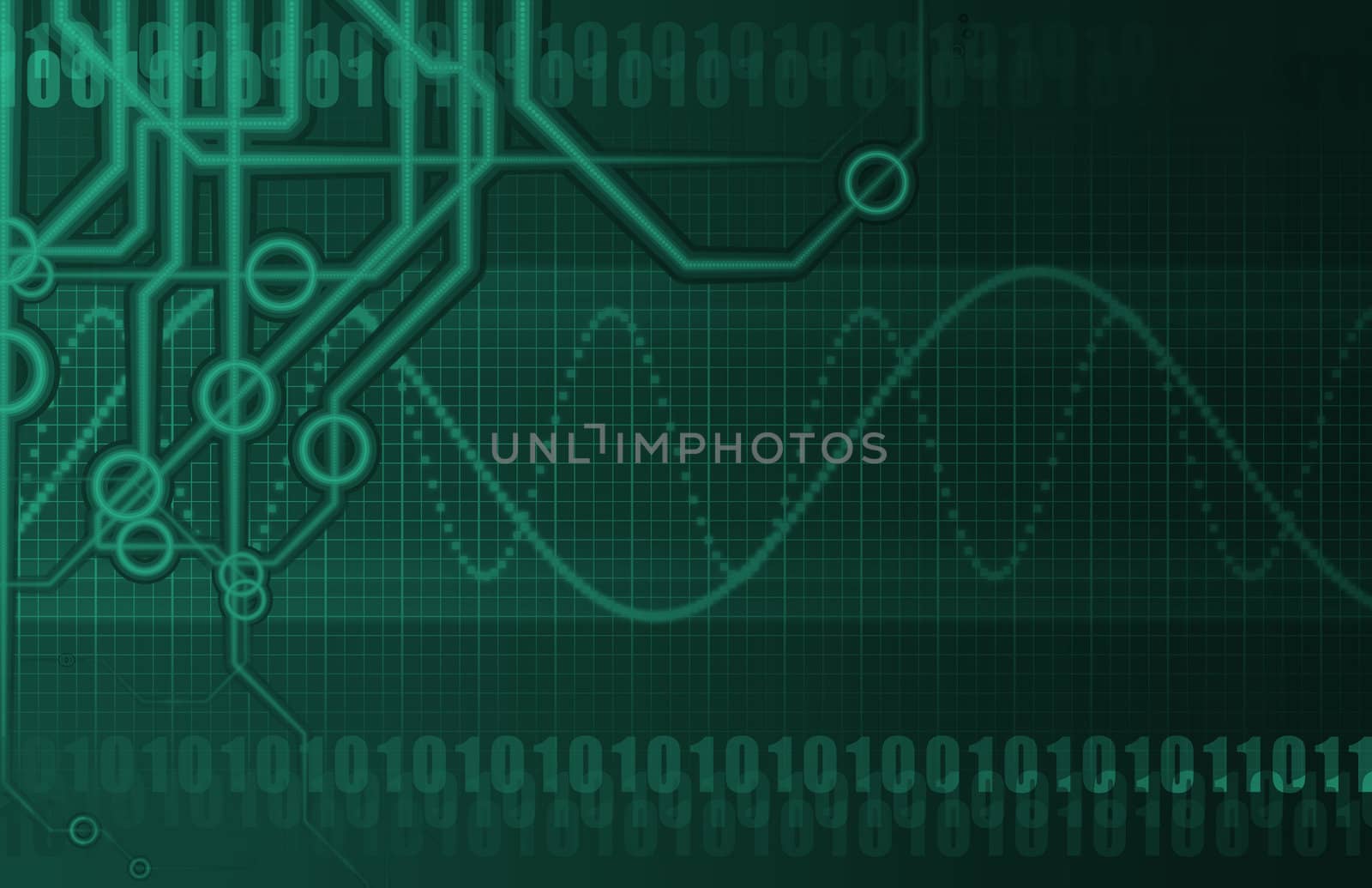 Futuristic Technology Data Flow as Art Abstract