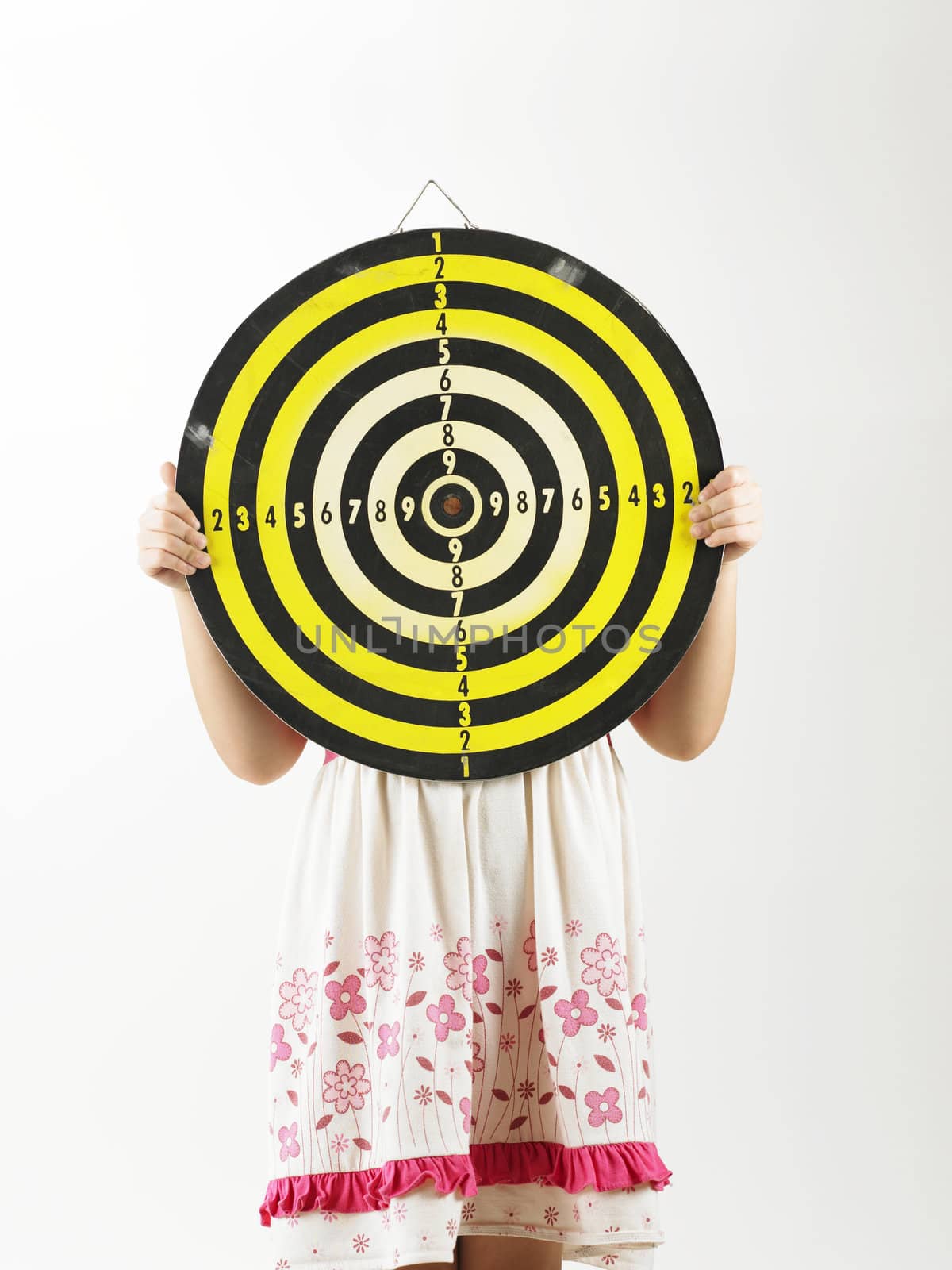 girl holding target board by eskaylim