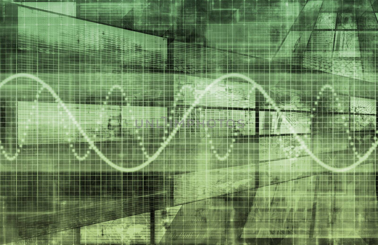 Futuristic Abstract Background as Audio Sound Flare