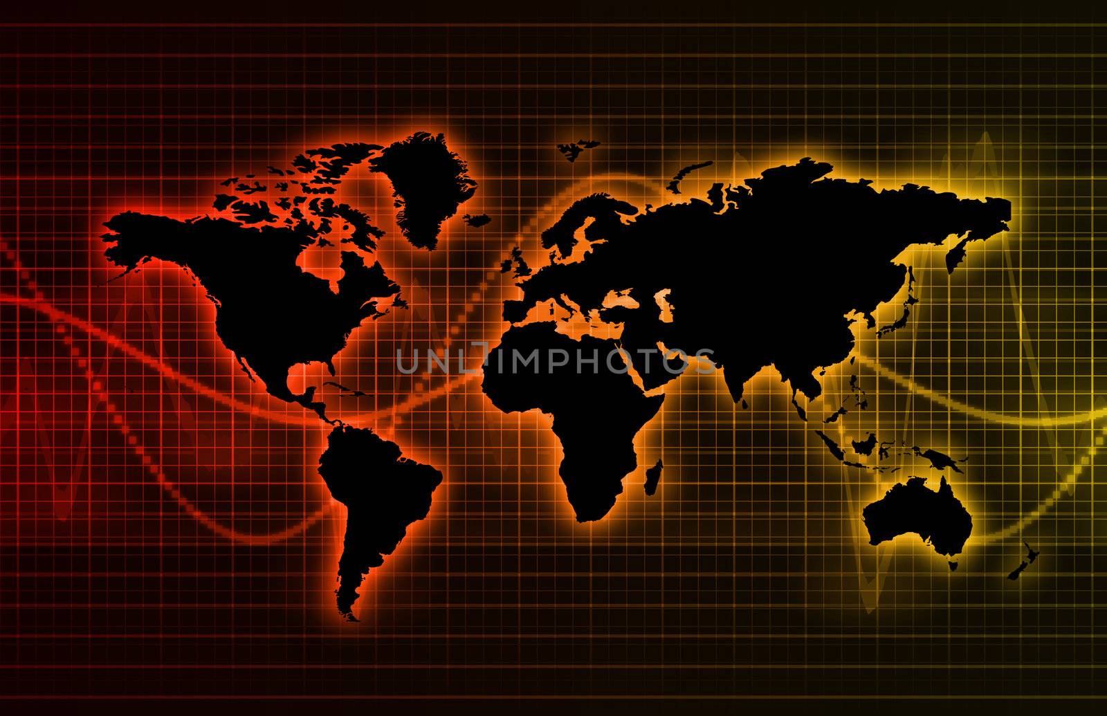 Technology Abstract World Background as Clip Art