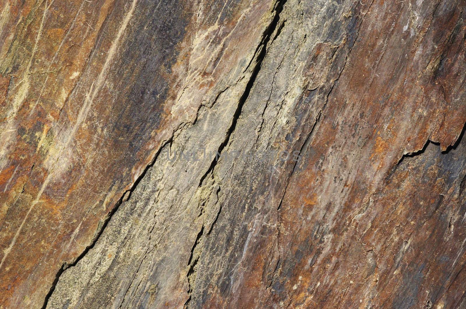 Detail of the surface of bluestone - cleaving stone - ragged surface