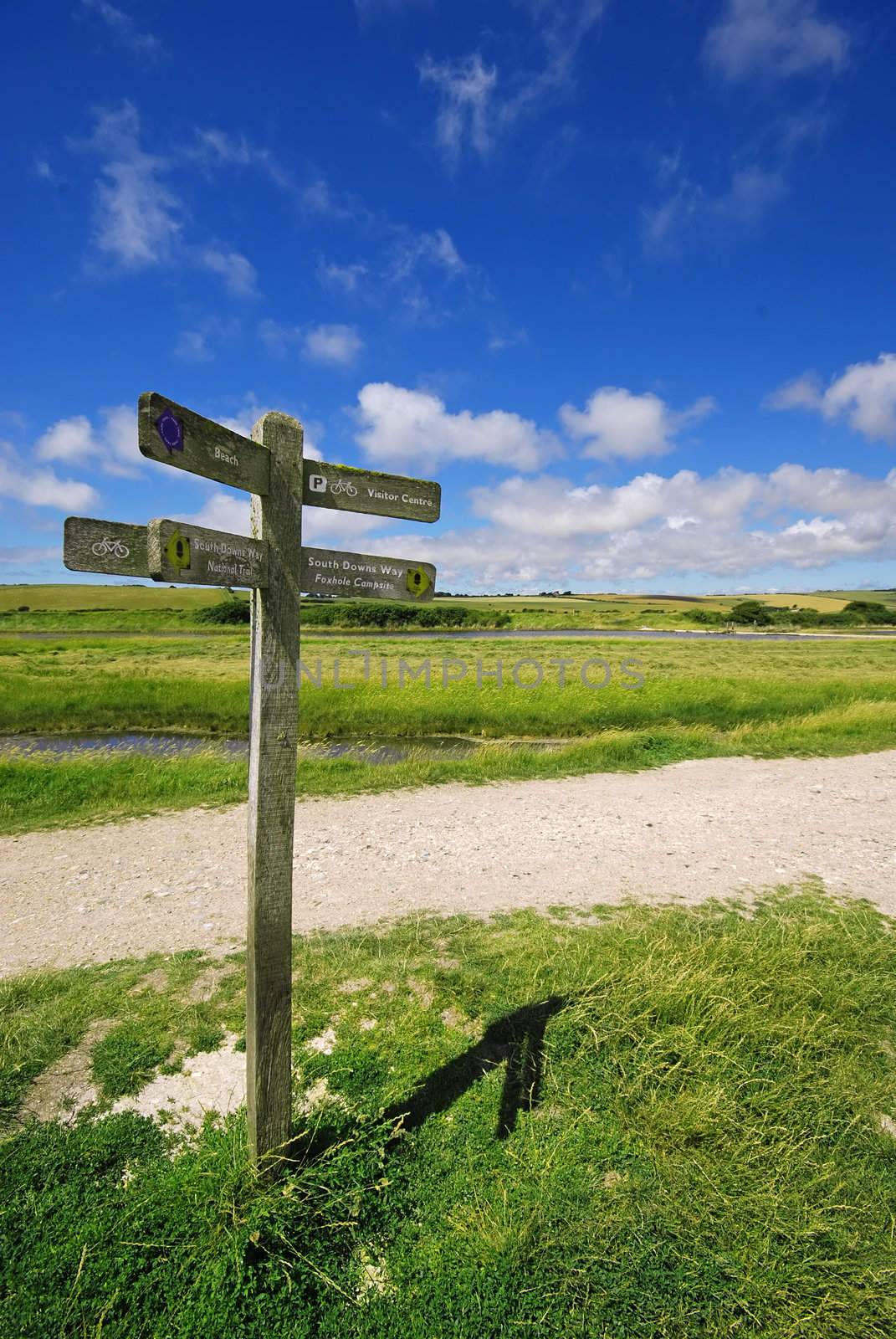 Roas sign on a crossroads