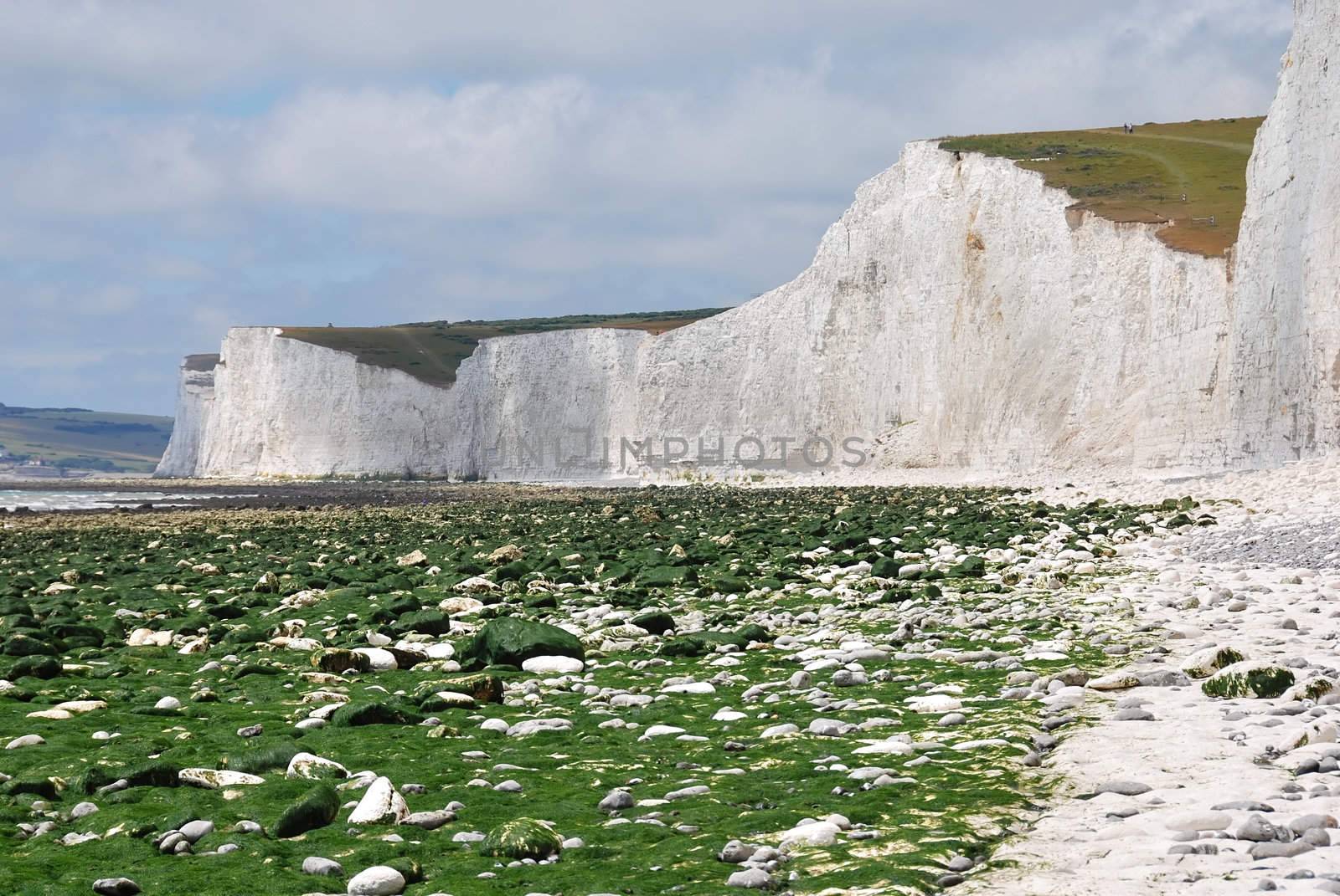 White cliffs in Eastbourne, UK