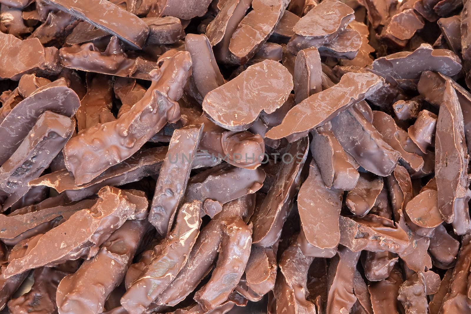 closeup of handmade cookies covered with chocolate