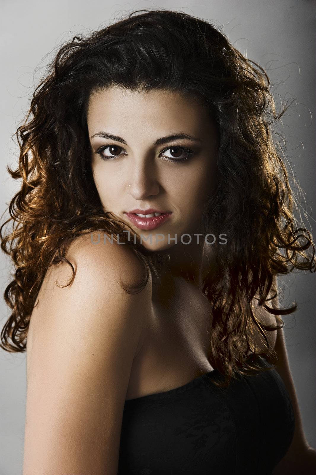 Close-up portrait of a beautiful young woman