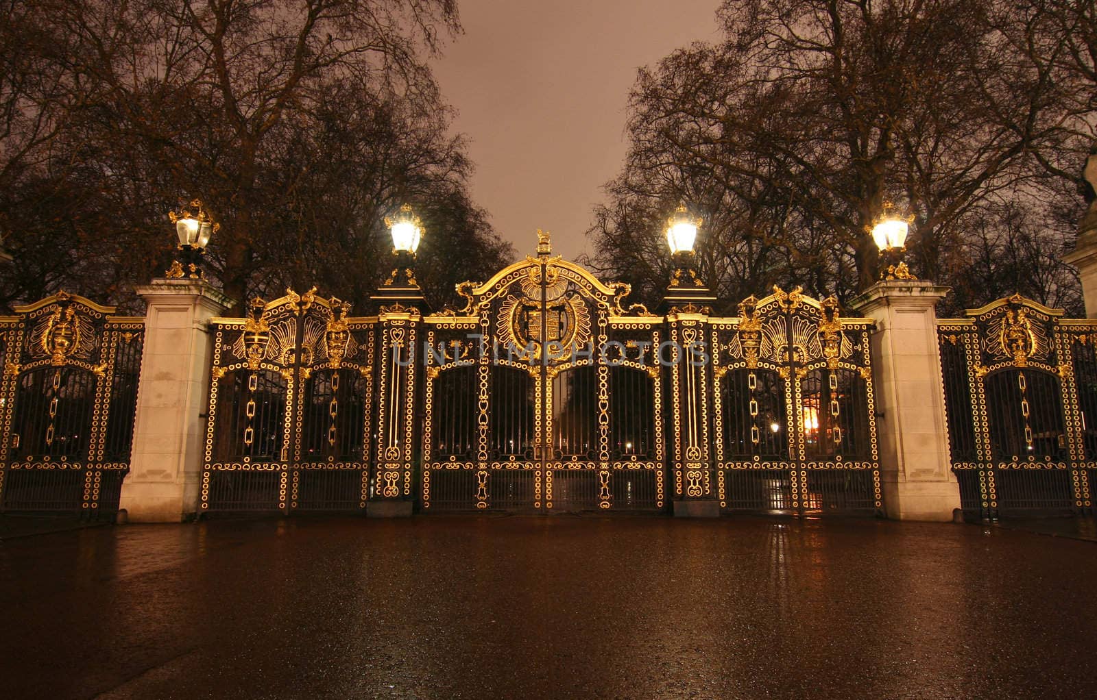 Ornamental gate at Buckingham Palace, London