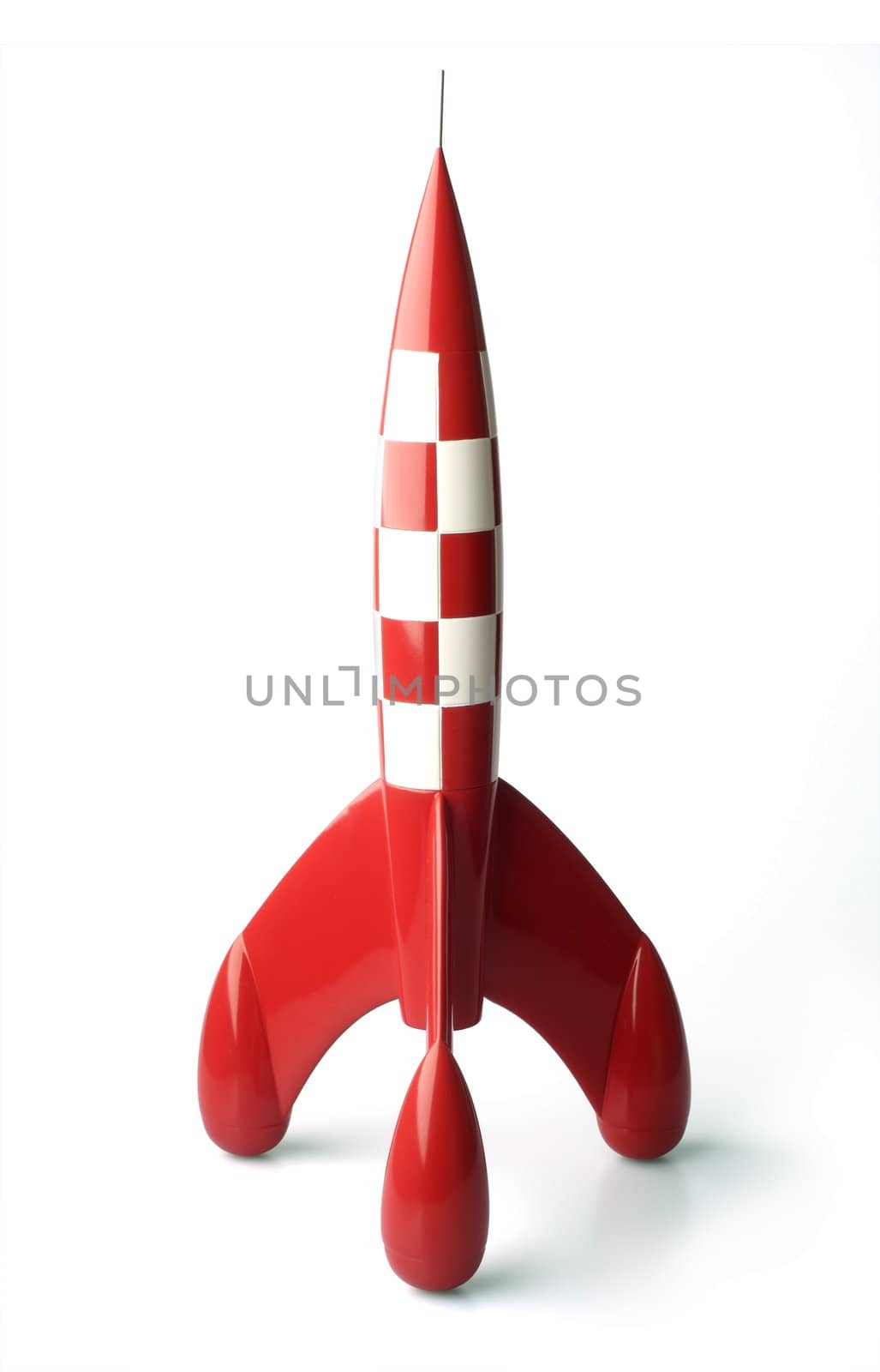 Retro style toy rocket isolated by klikk