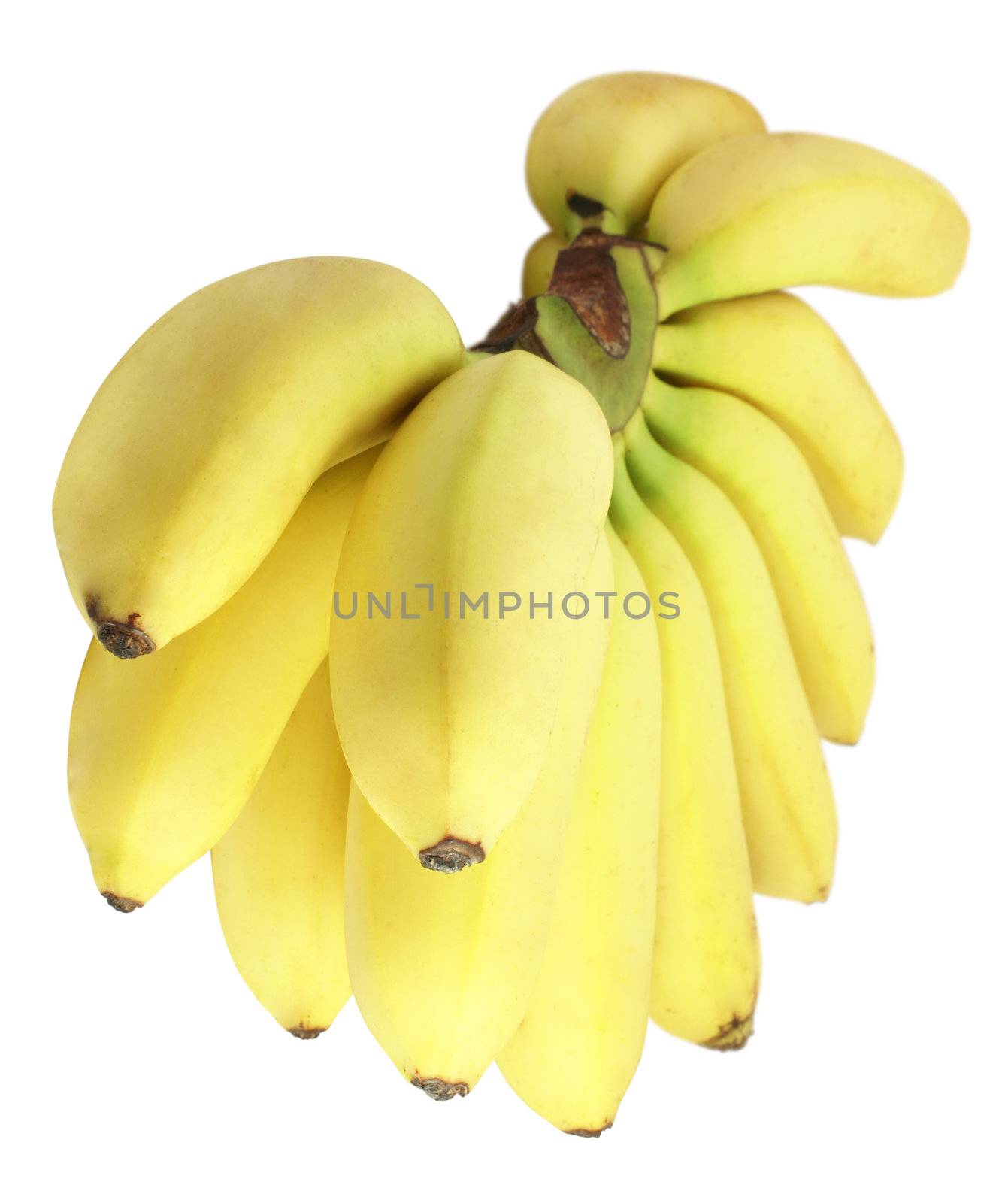 Fresh yellow banana isolated over white with clipping path