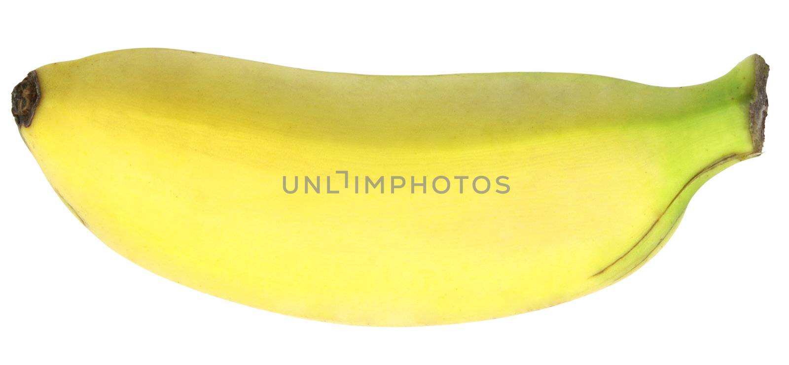 Fresh yellow banana isolated over white with clipping path