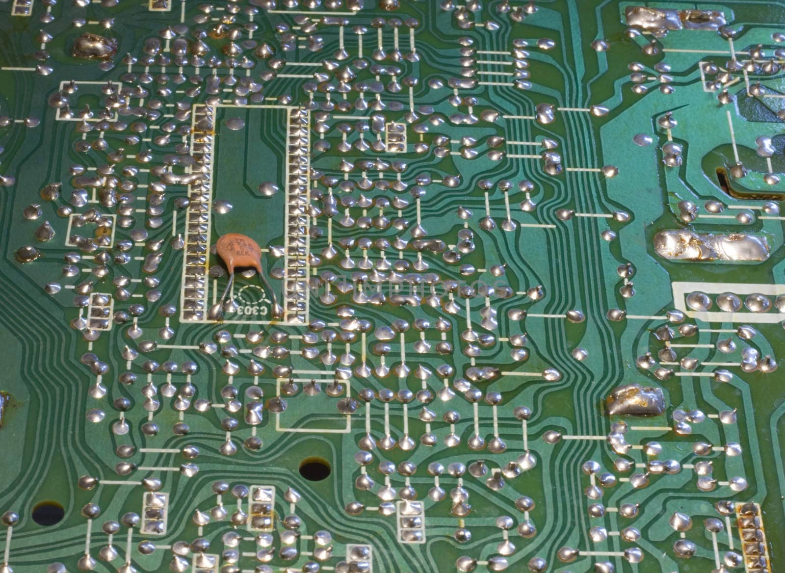 Old television circuit board