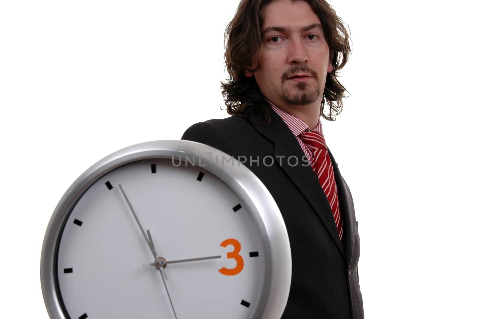 man with clock