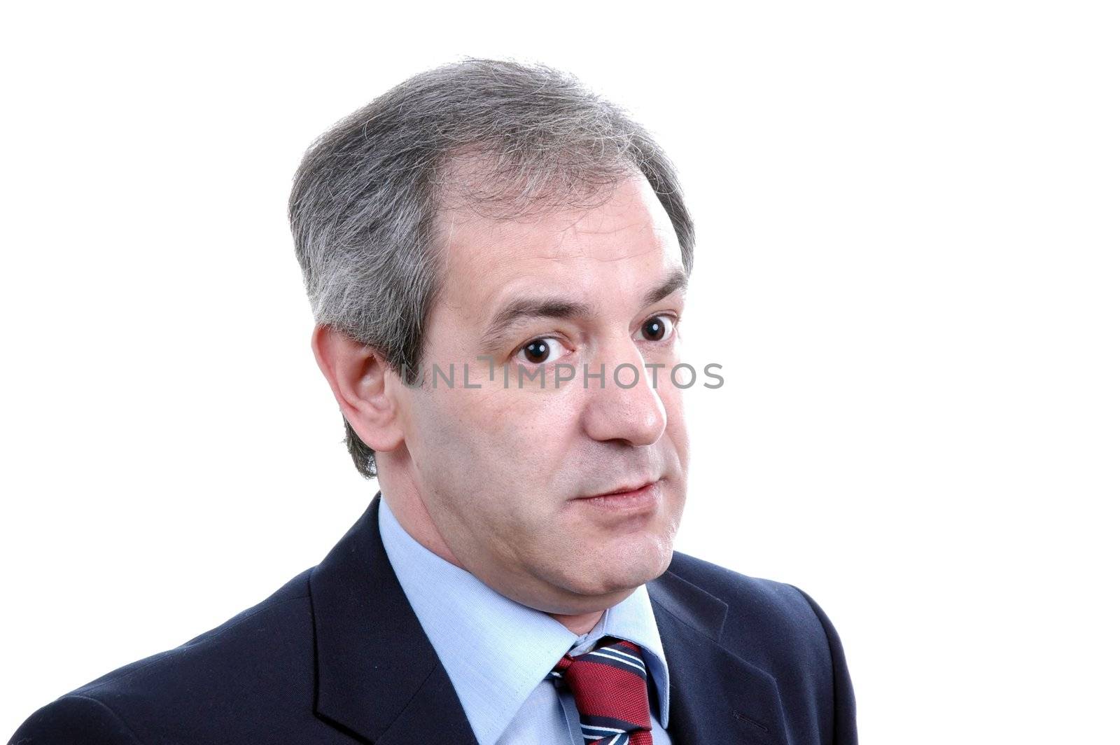 mature businessman over white background by raalves