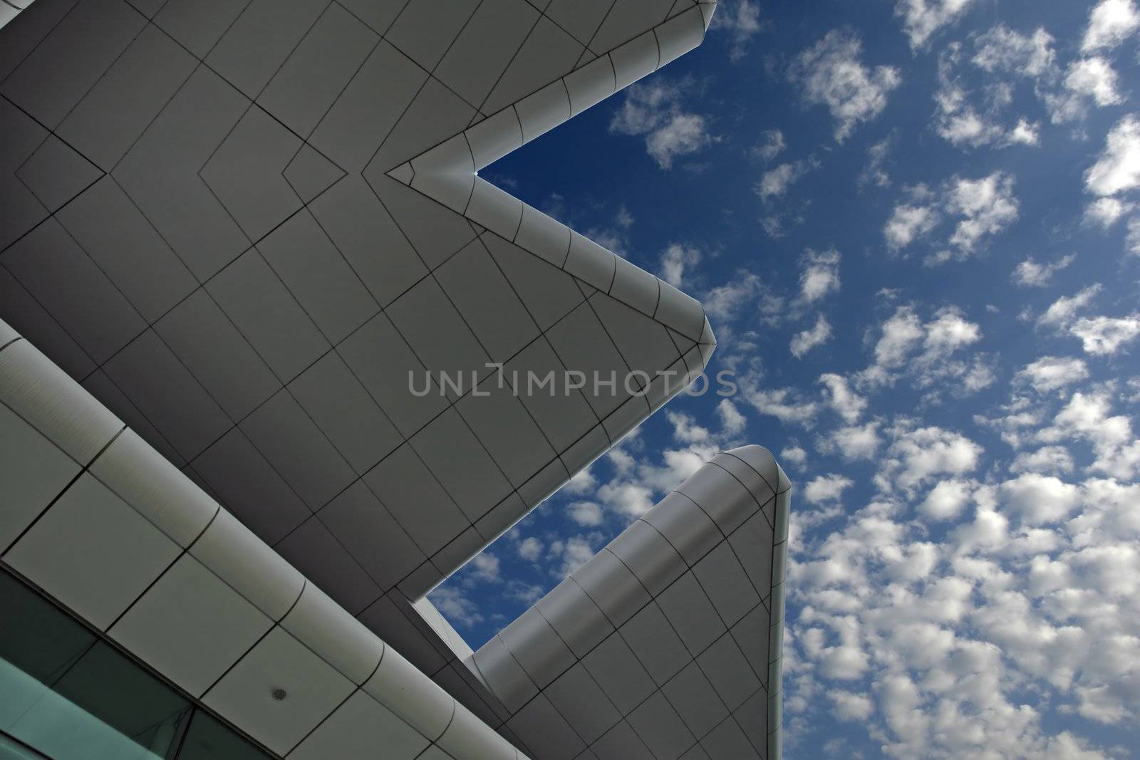modern architecture in blue sky