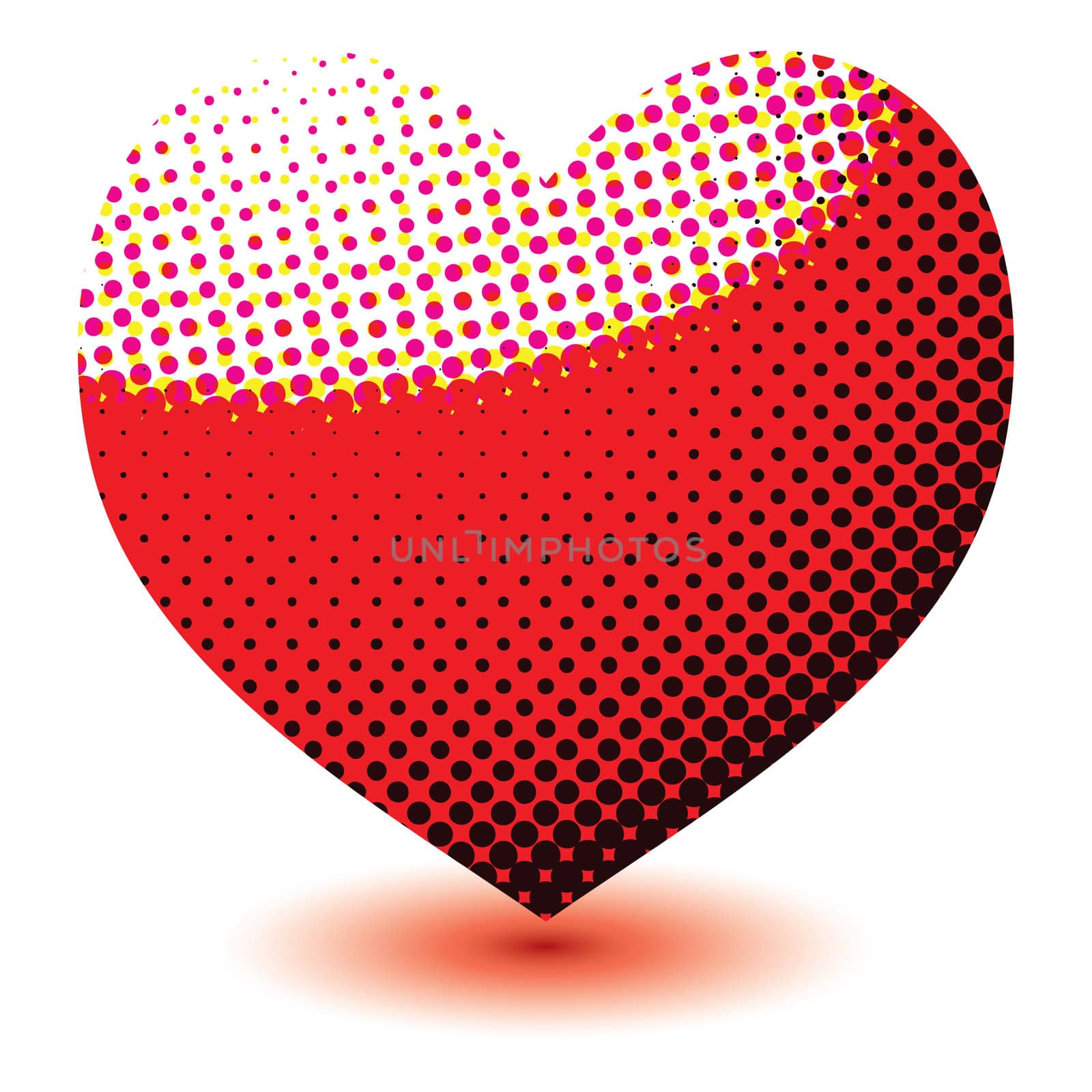 halftone love heart by nicemonkey