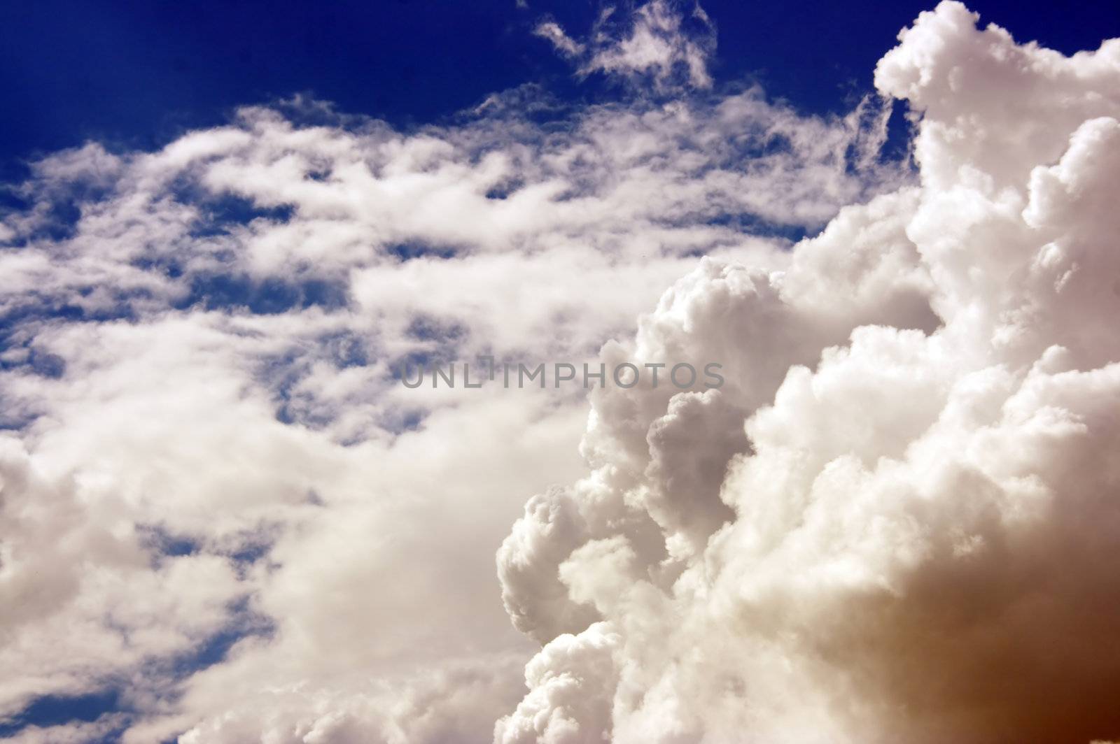 The sky with clouds on our city...