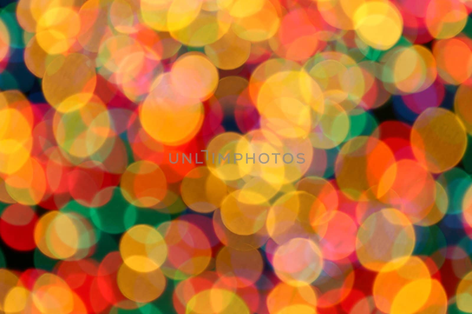 Blurred out of focus background of christmas lights