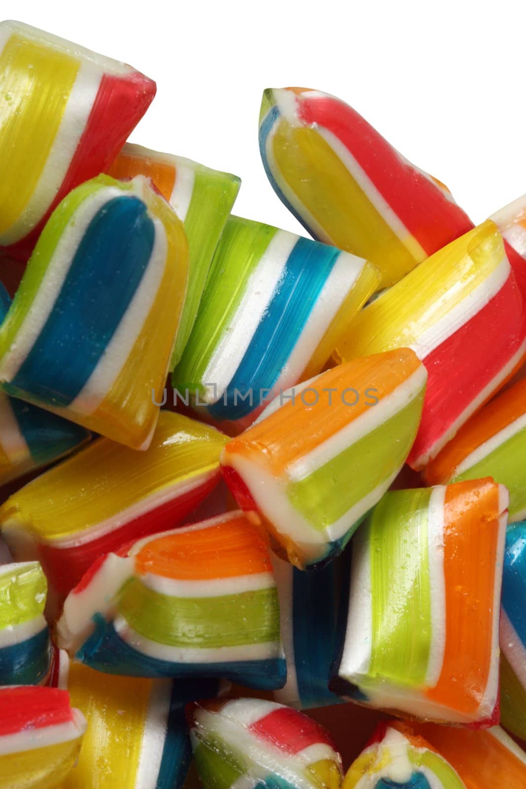 Close-up image of handmade and colorful candies