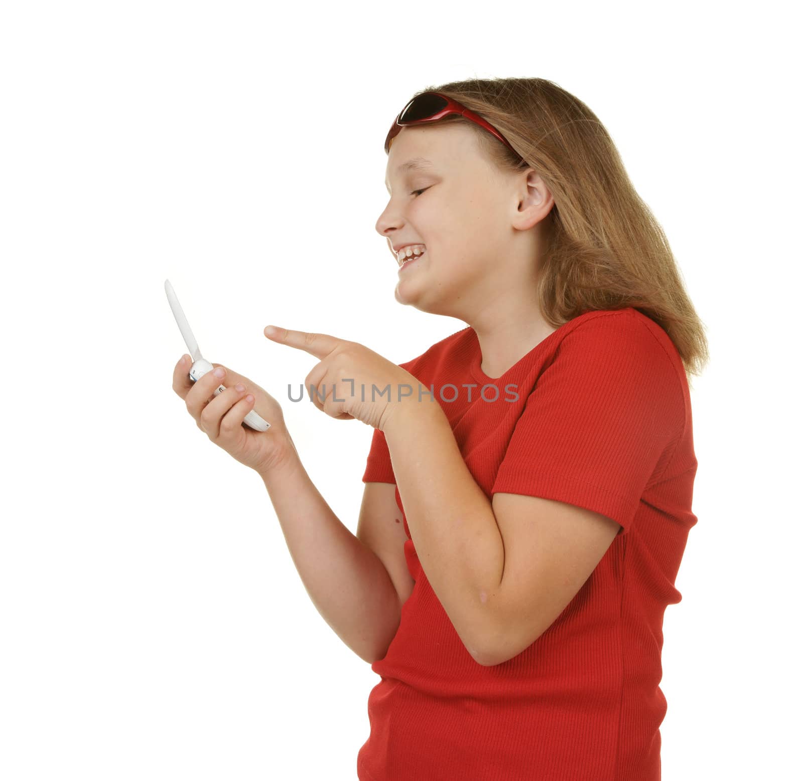 girl texting on mobile phone by clearviewstock