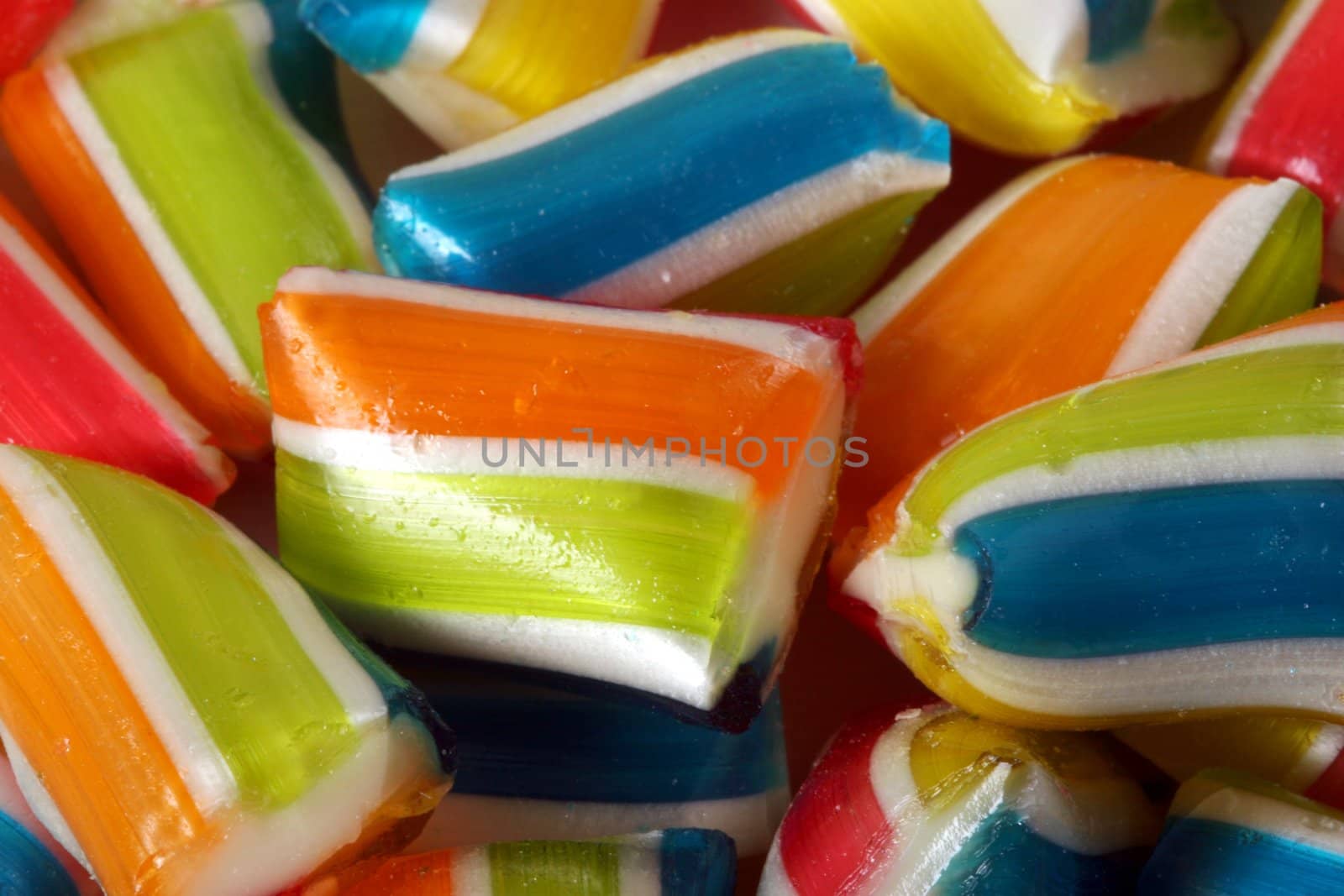 Macro image of sweet and tasty colorful candy