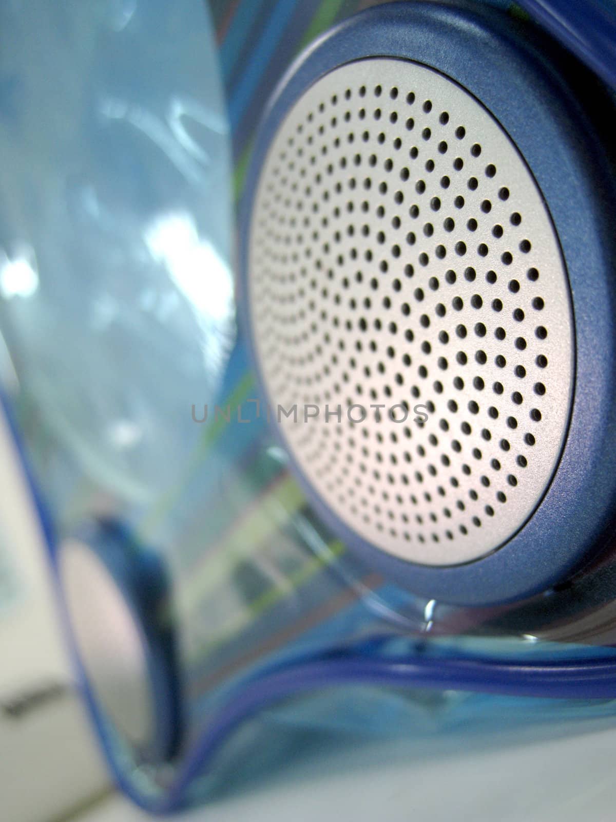 a close up for a speaker