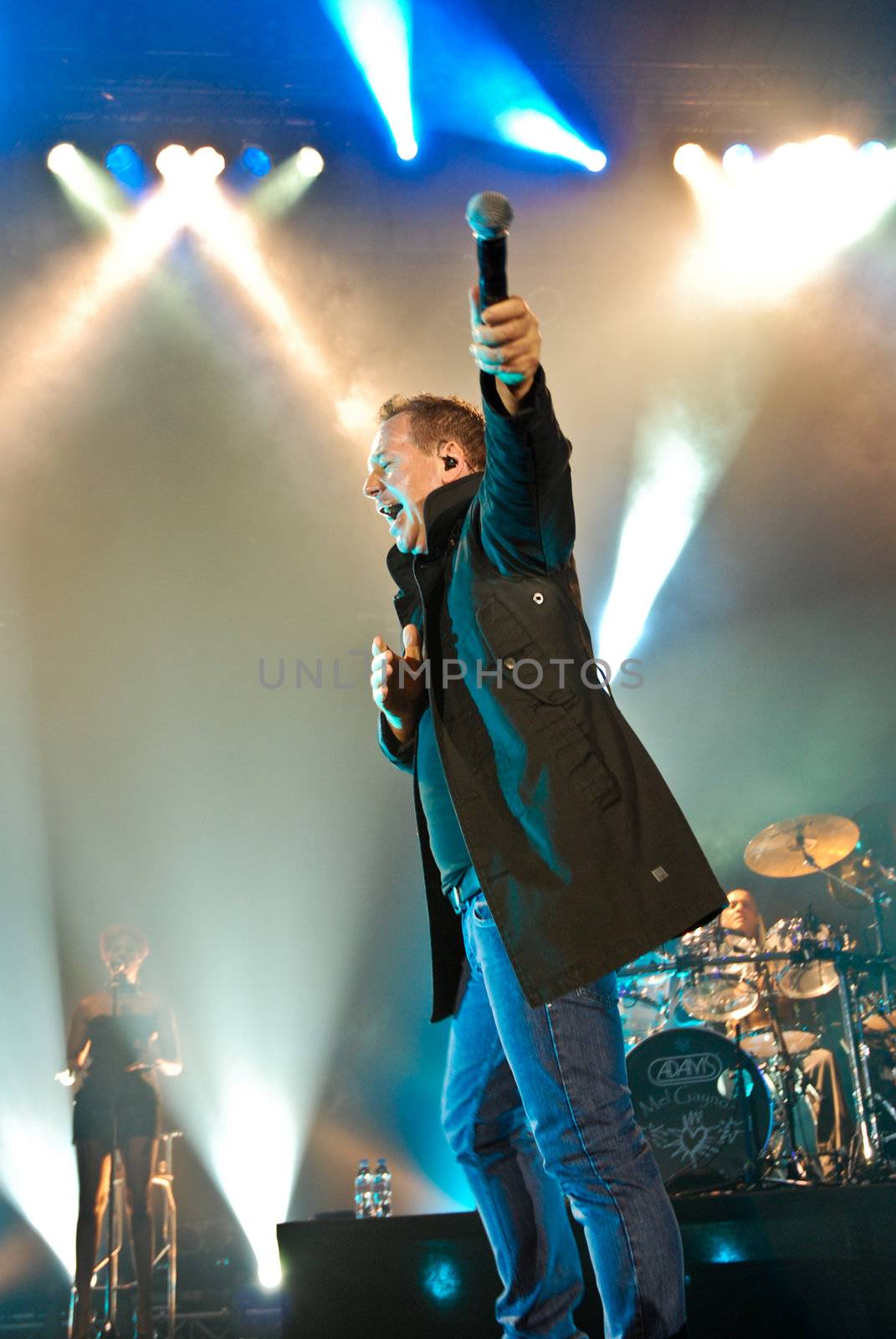 Simple Minds performs at Sala Polivalenta December 15, 2009 in Bucharest.