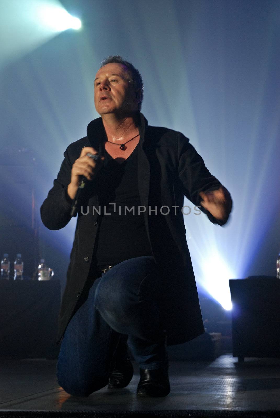 Simple Minds performs at Sala Polivalenta December 15, 2009 in Bucharest.