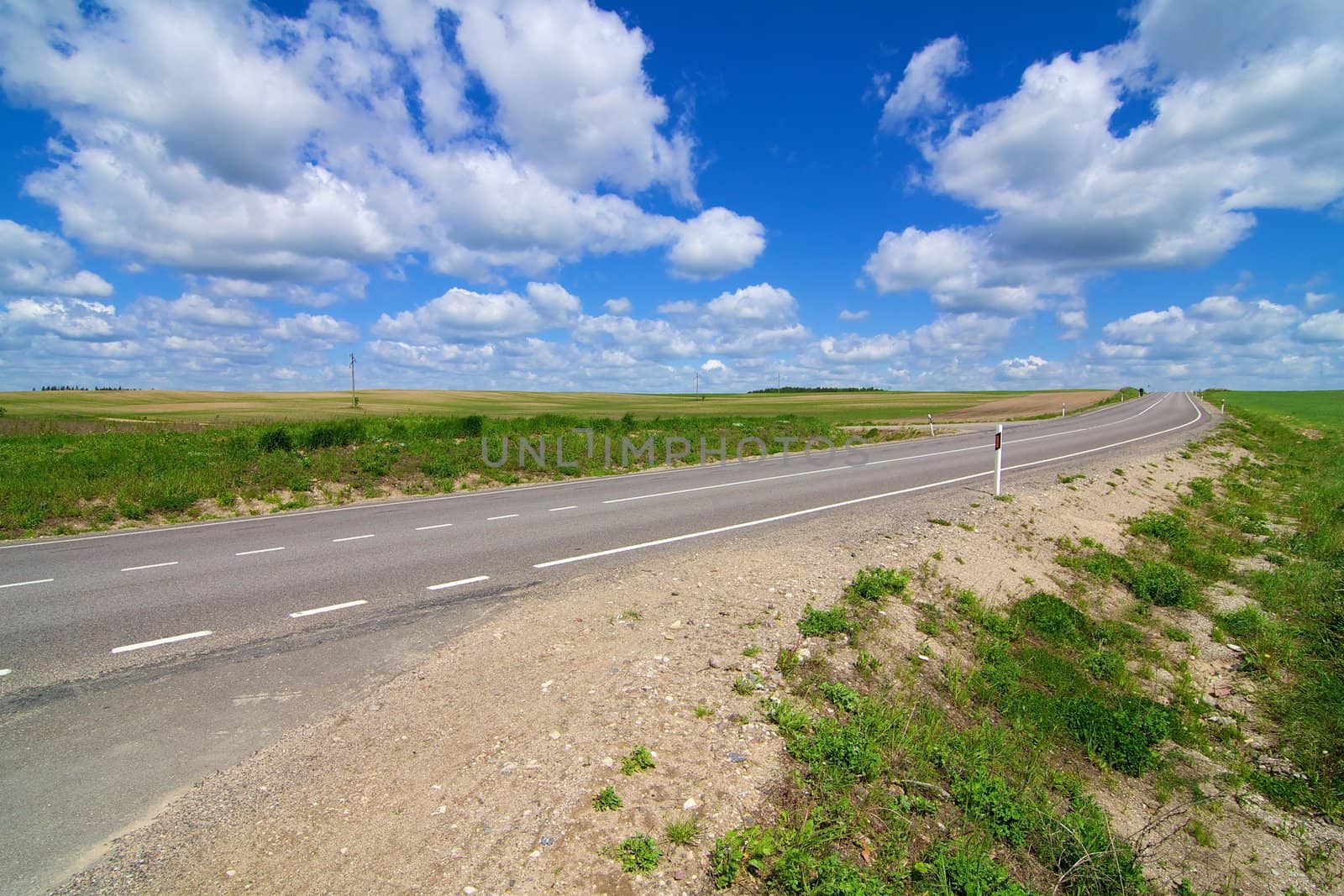 Long road stretching out into the distance