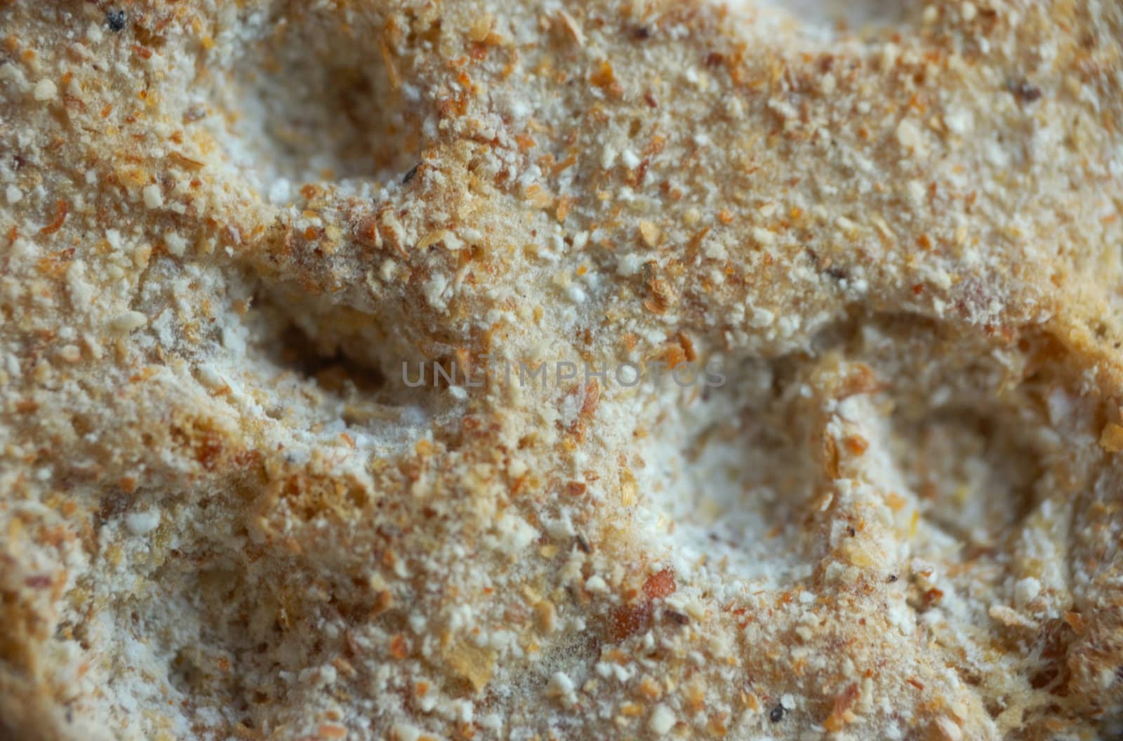 macro pattern of dried crust. Healthy food