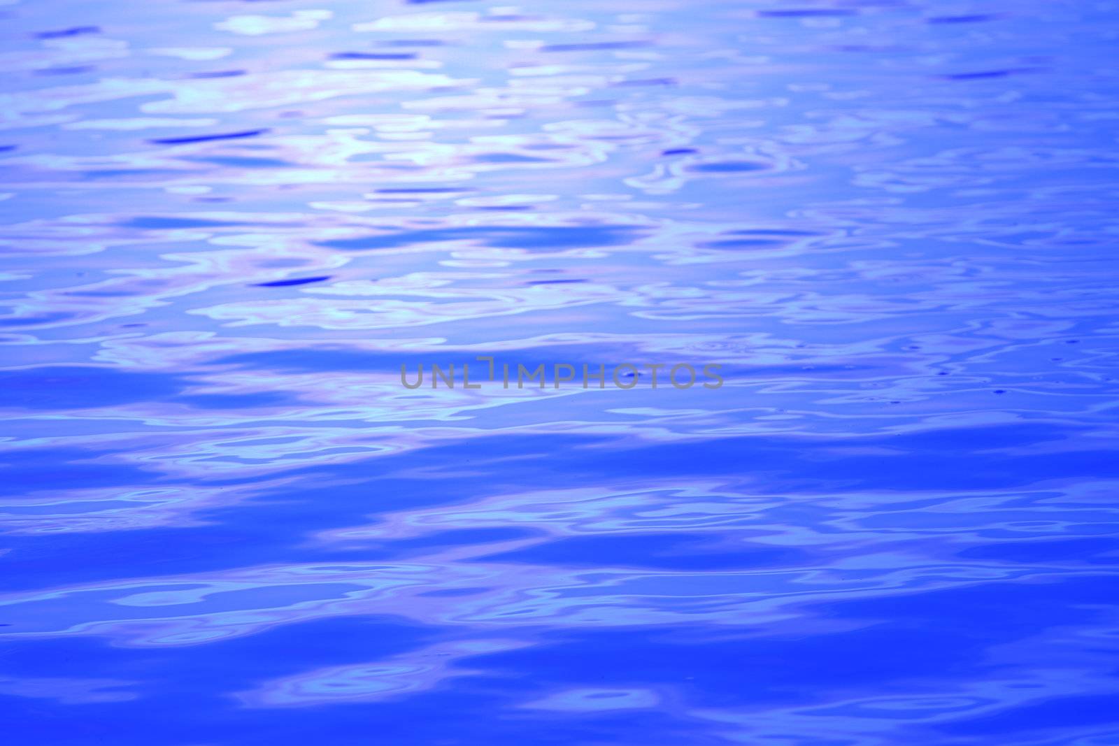 Soft blue waves in calm waters