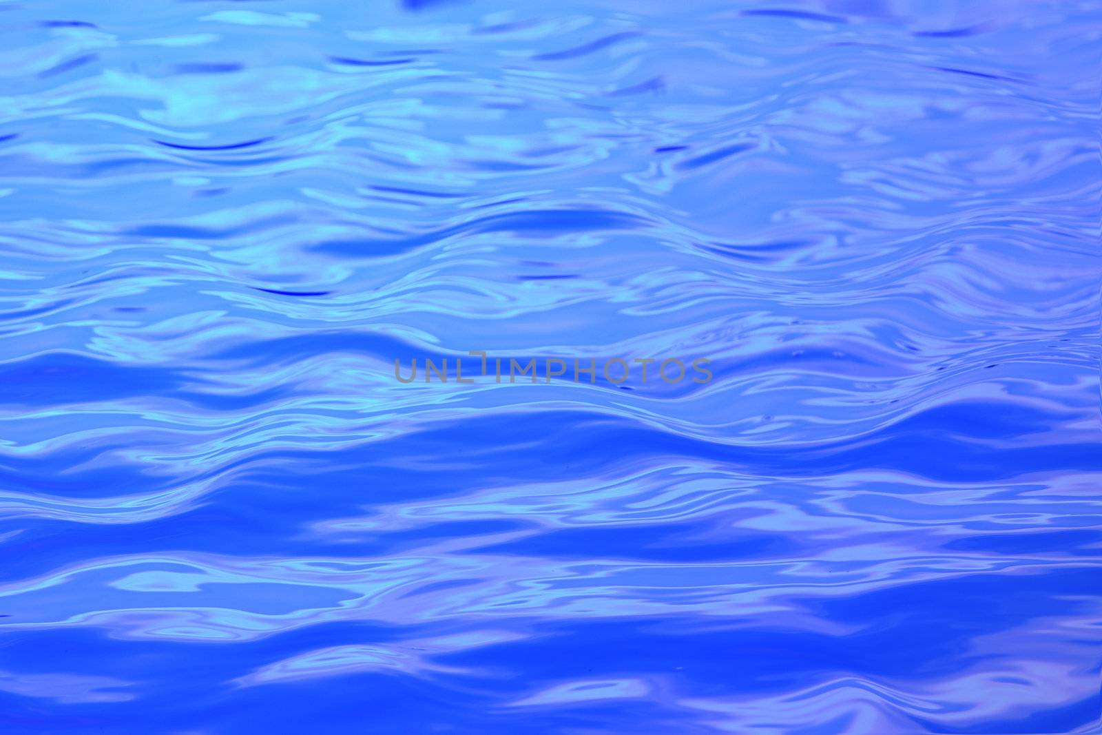 Soft blue waves in calm waters