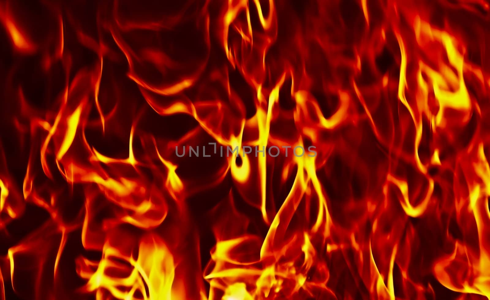 Flames Fire of Hell against a black background. 