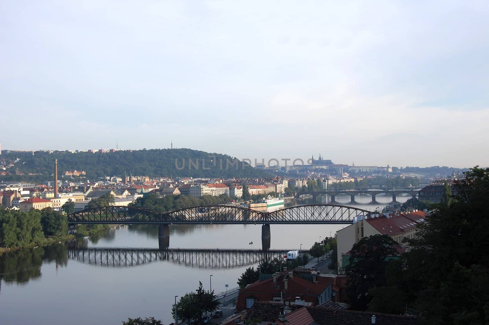 cityscape of Prague in Czech Republic in Europe