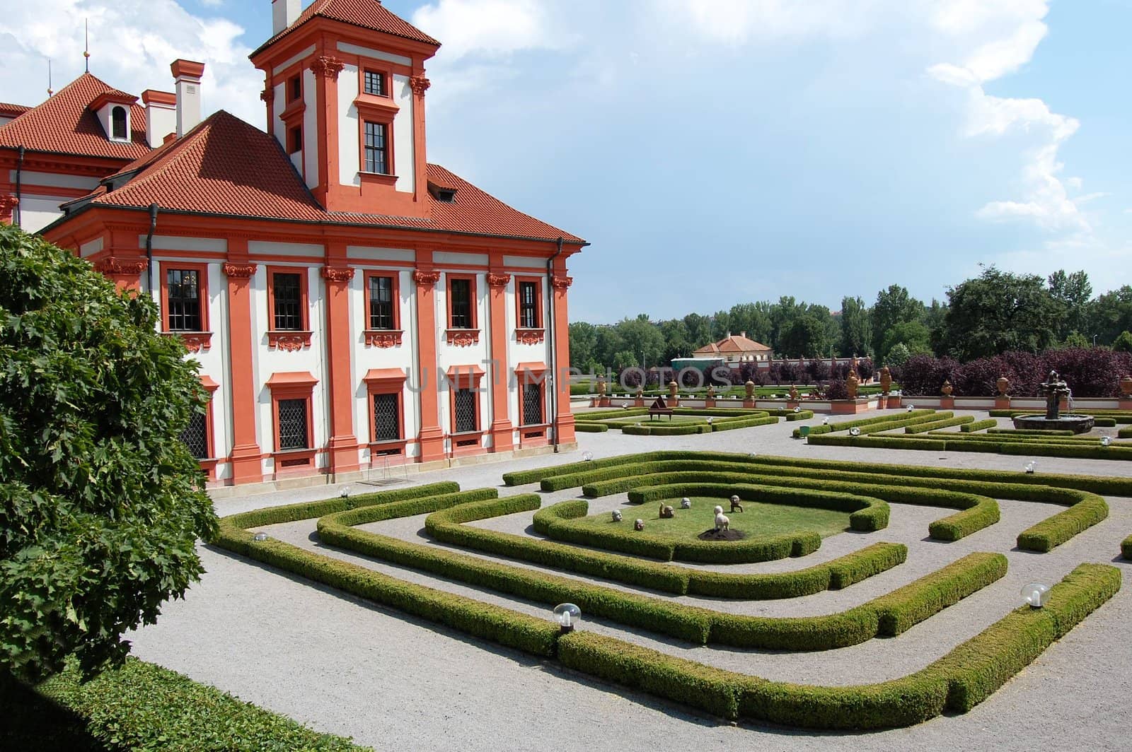 Troja Palace and garden in Prague in Czech Republic