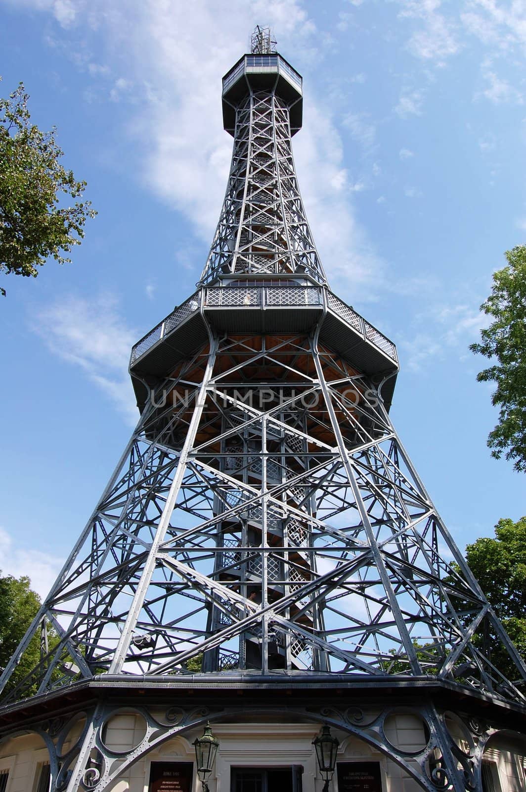Petrin tower in Prague in Czech Republic