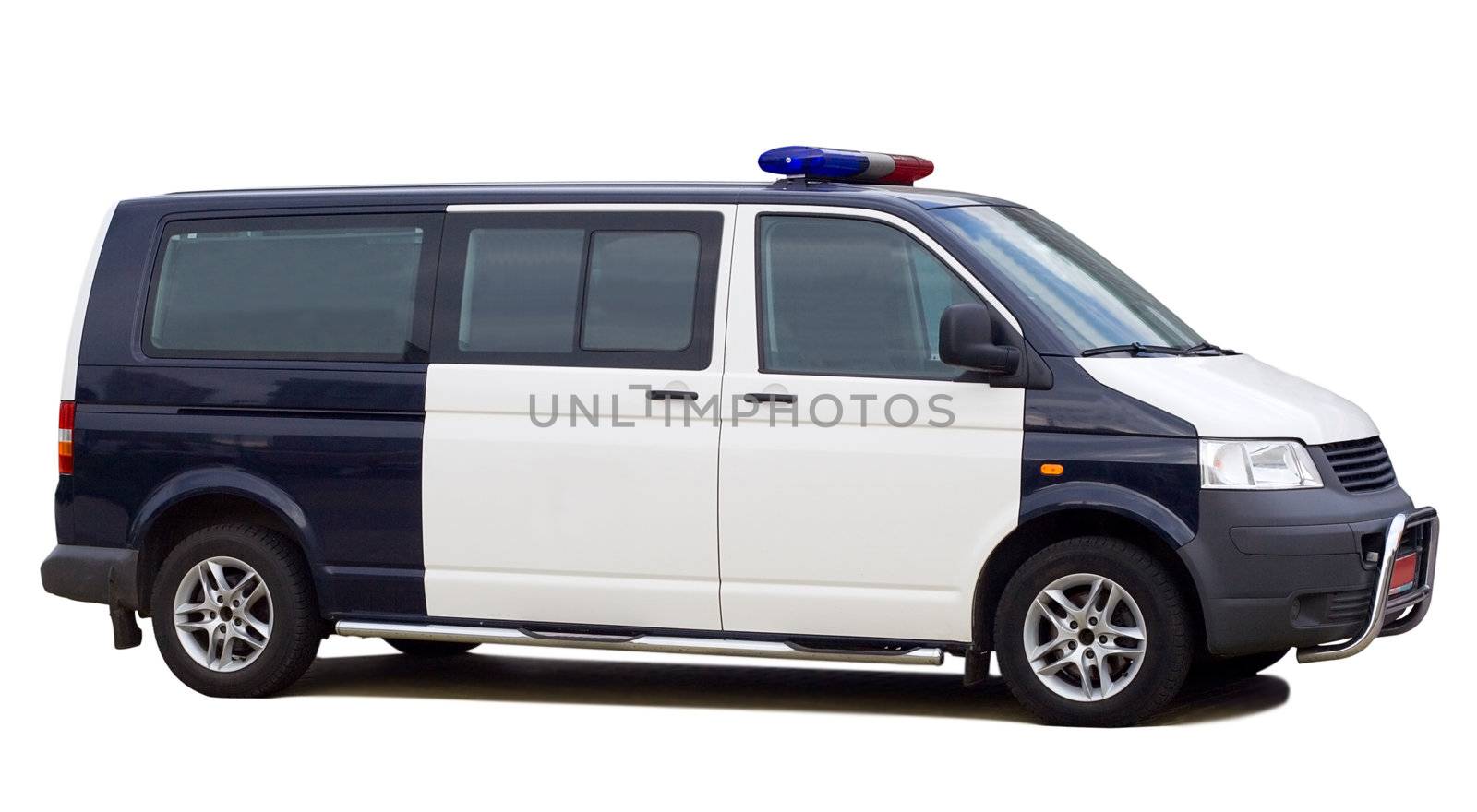police car, isolated on white