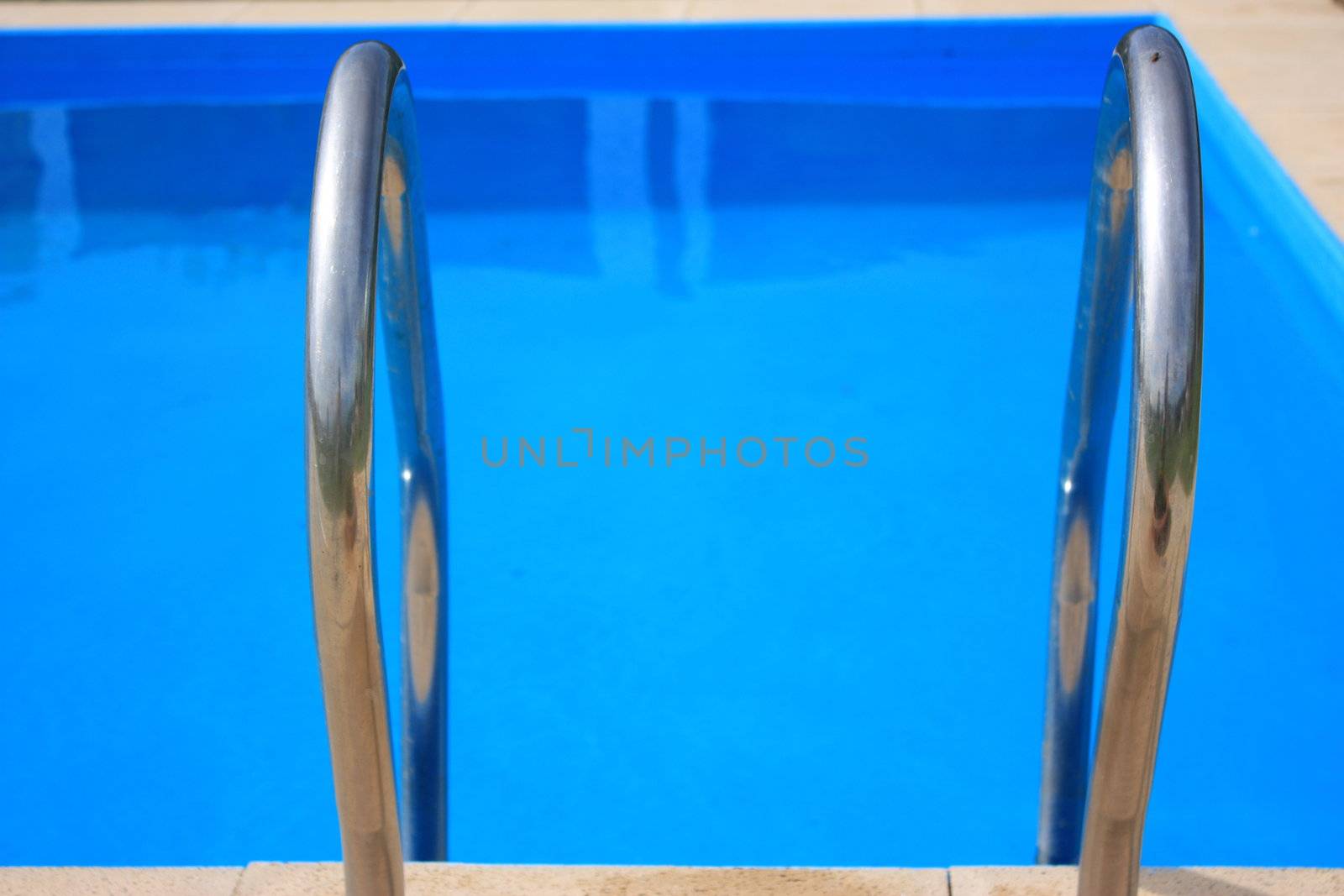 Swimming pool stair - front view