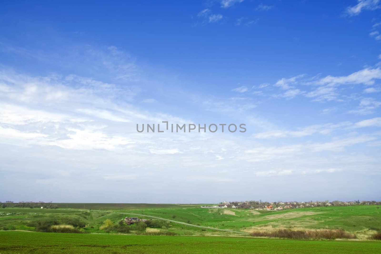 spring rural landscape