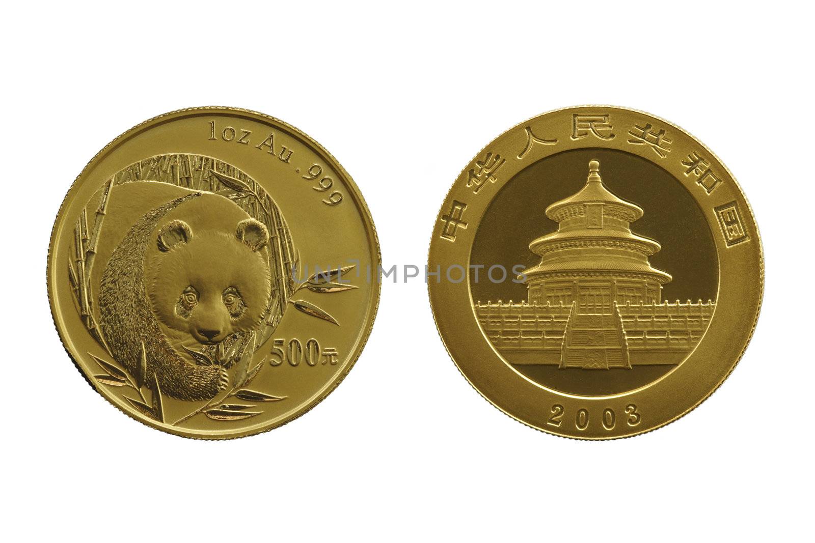 RMB yuan (gold) ,  isolated