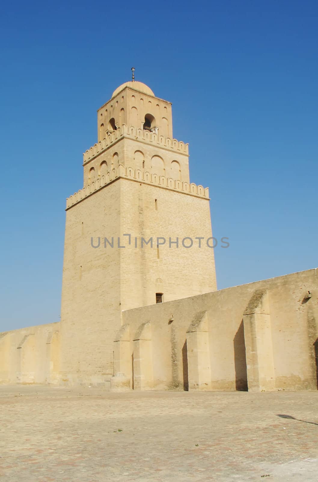 Great mosque in Kairouan  in Tunisia                            