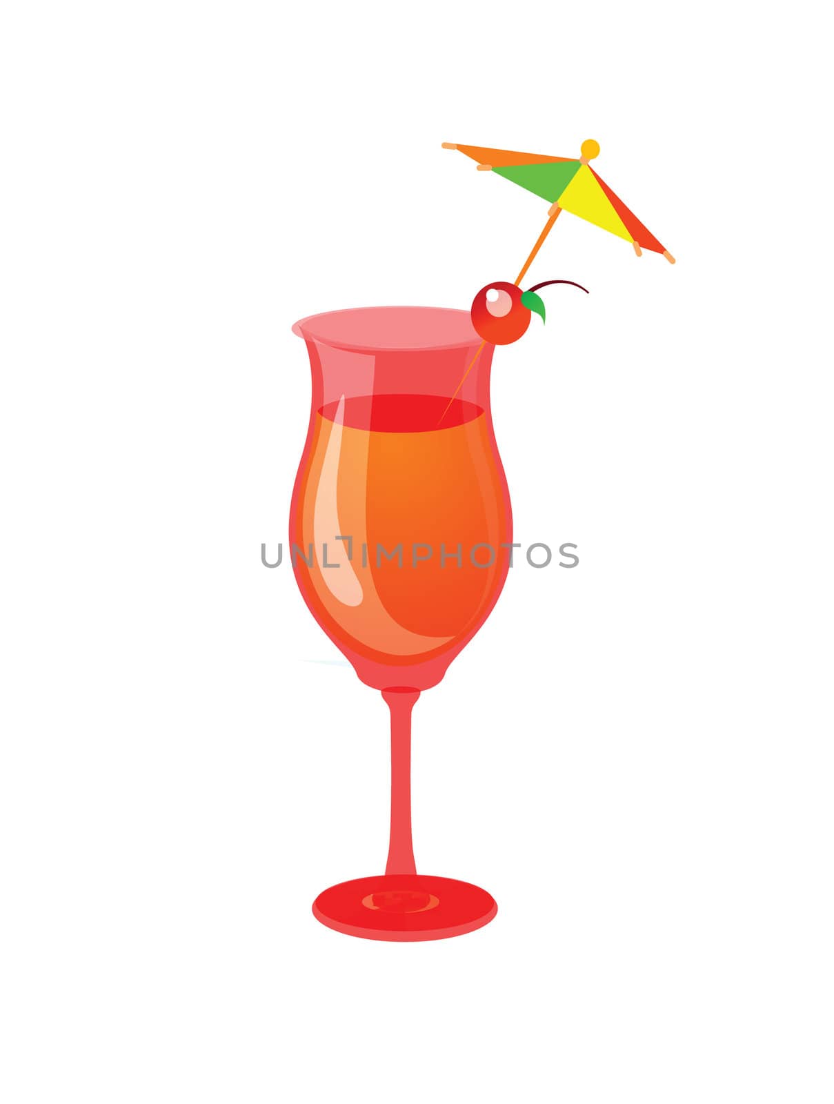 cocktail, mocktail, drink glass with a white background  by abhishek4383