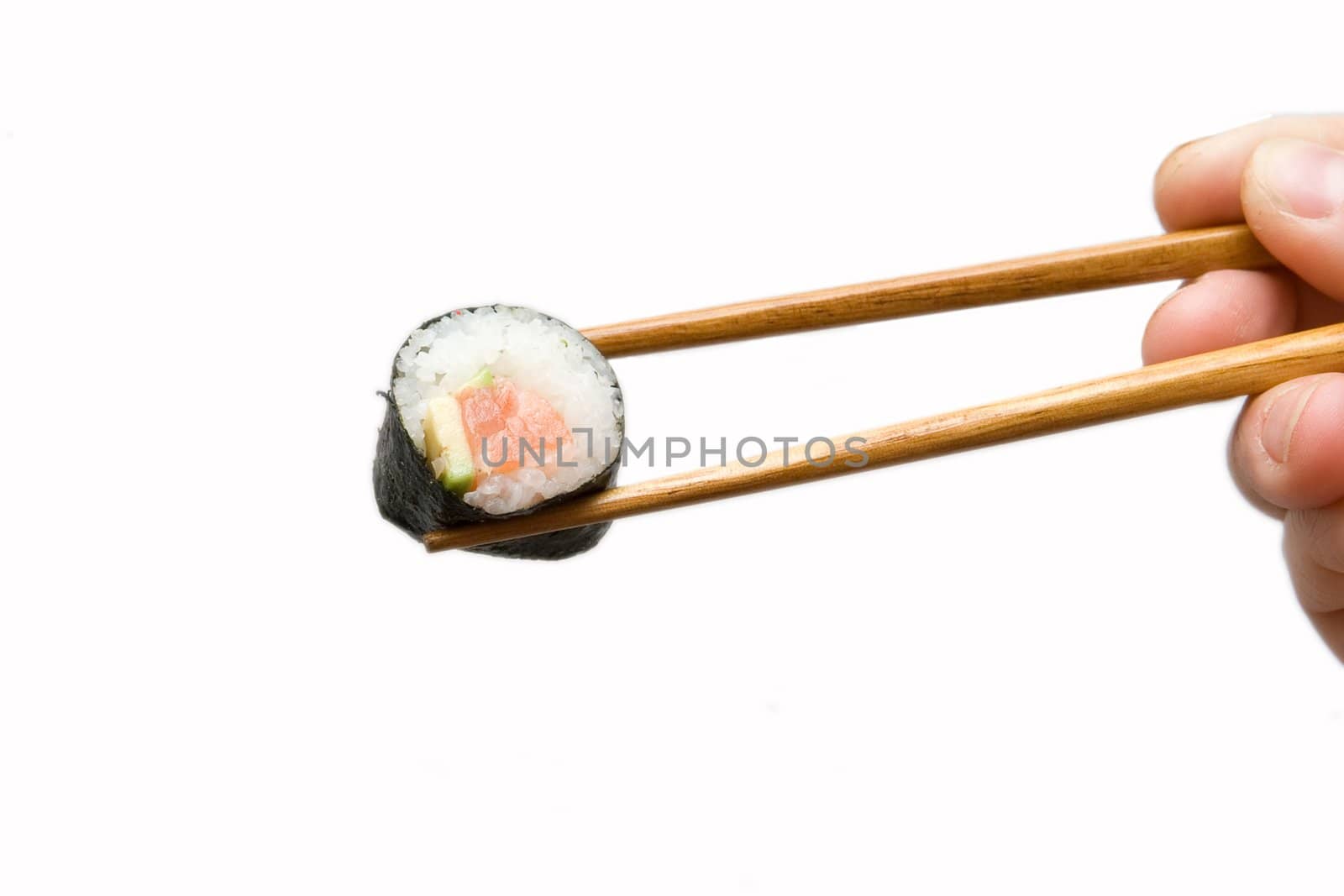 Chopsticks with salmon roll by lilsla