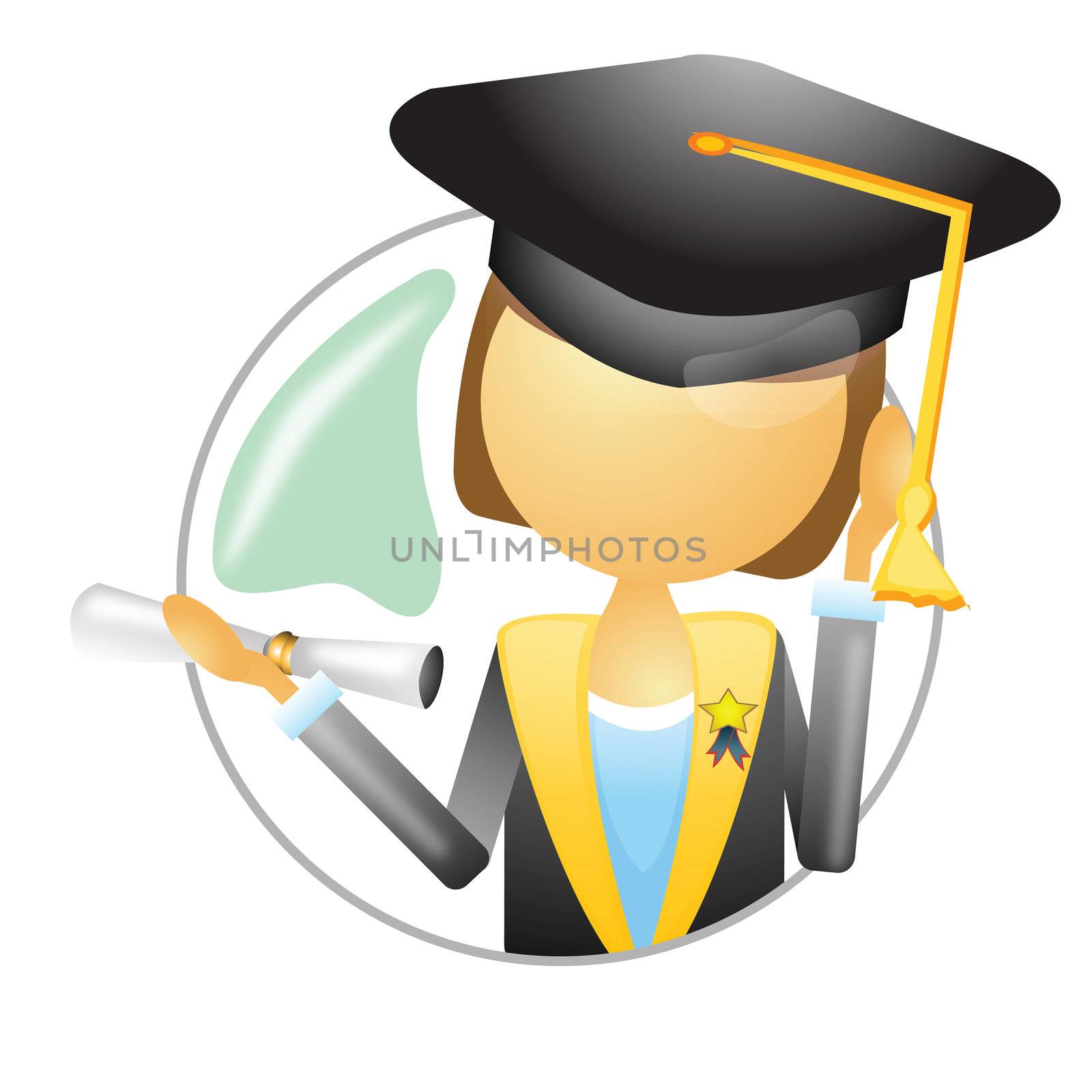 a graduate holding degree and medal batch
