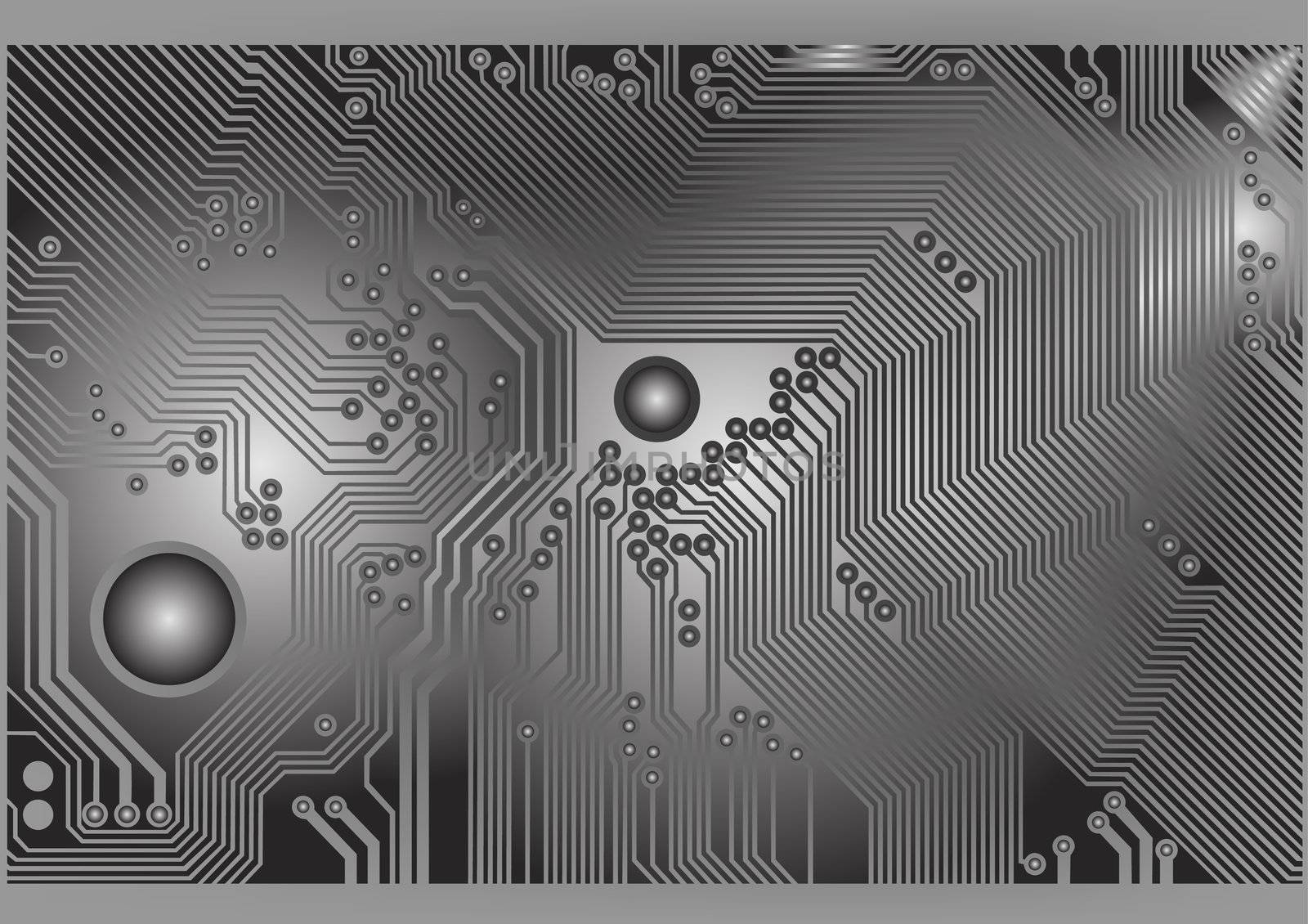 Abstract illustration of the printed circuit - technology abstract