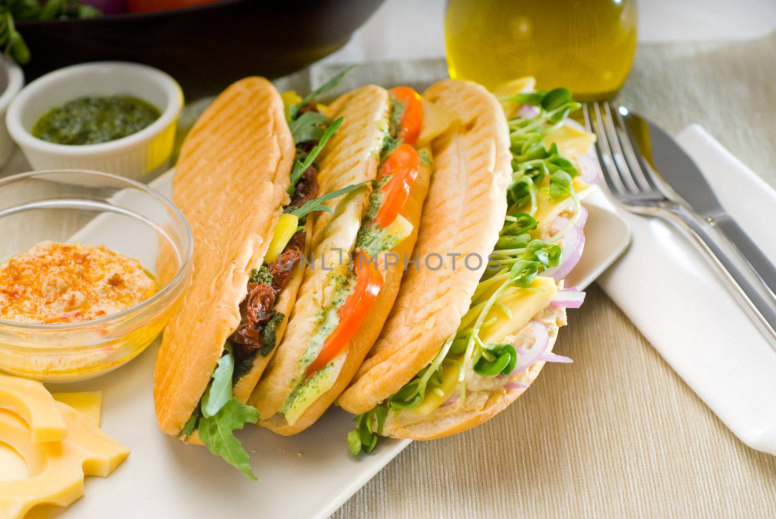 assorted panini sandwich by keko64