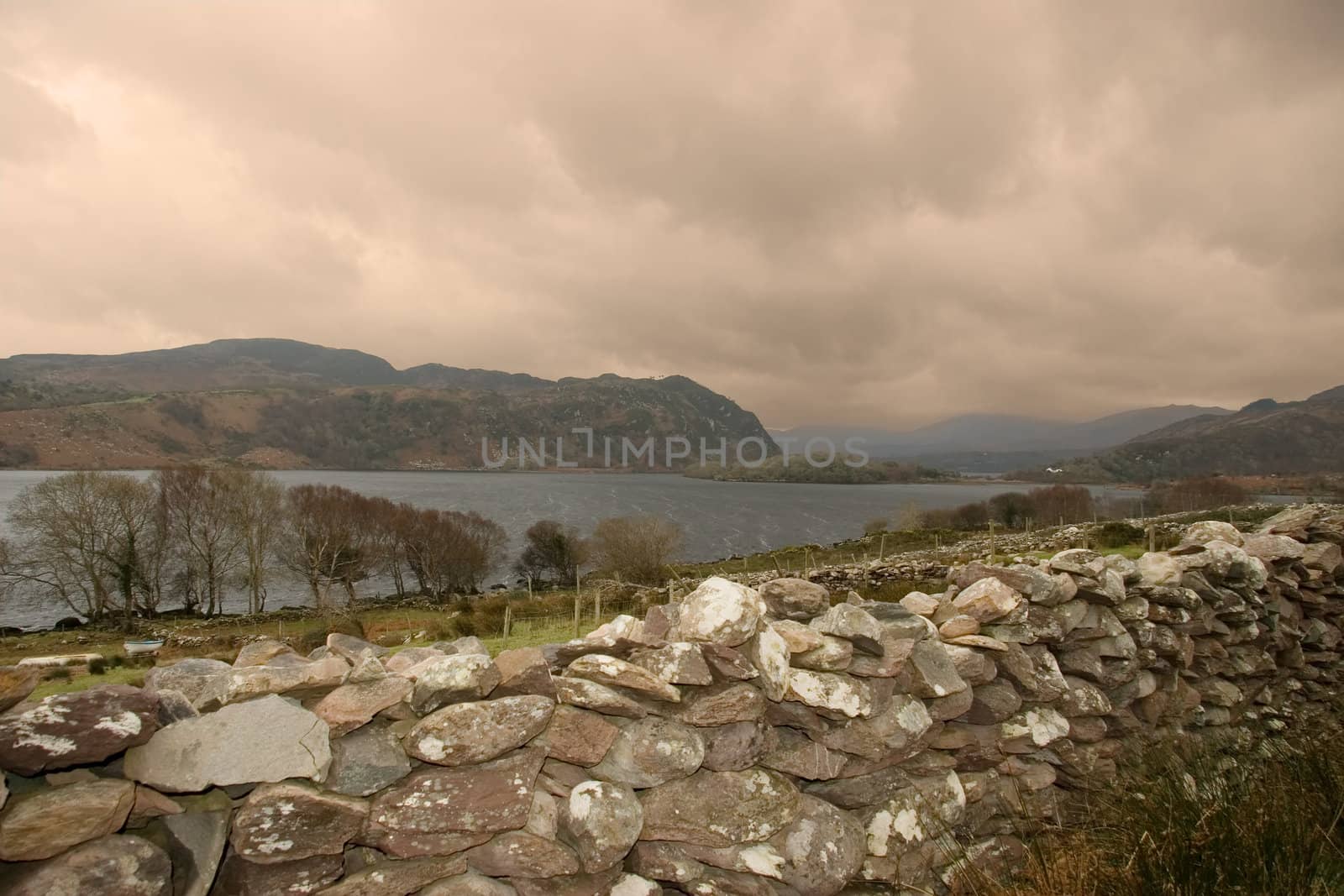 a view of a storm at carragh lake