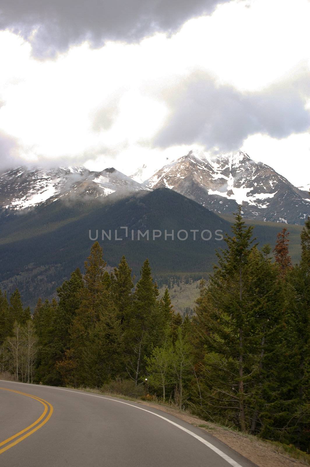 Cloudy Mountain Highway by RefocusPhoto