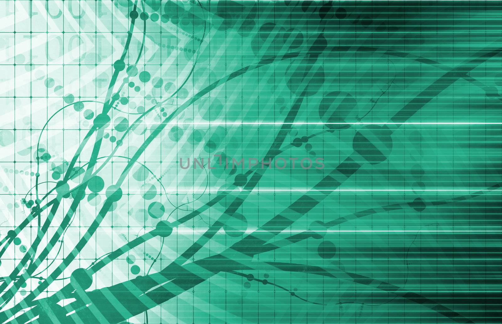 Futuristic Background in Web Tech Glowing Lines