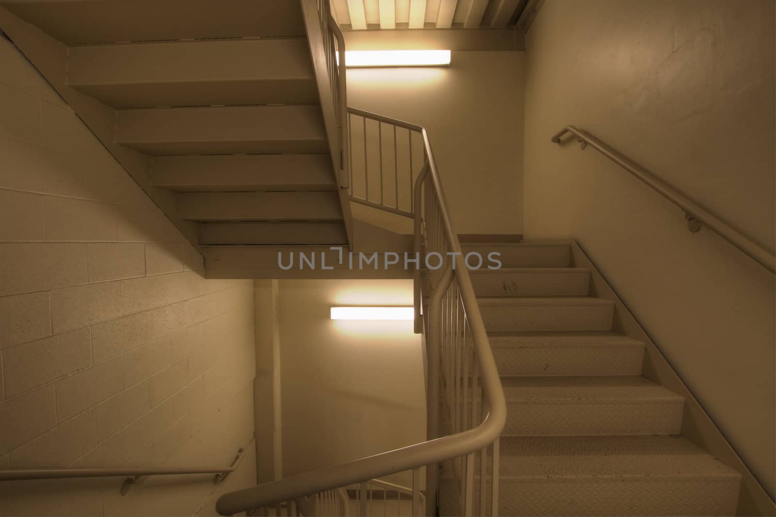 Fire Escape Exit Staircase in Office Building
